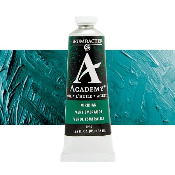 Grumbacher Academy Oil Color 37 ml Tube - Viridian Hue