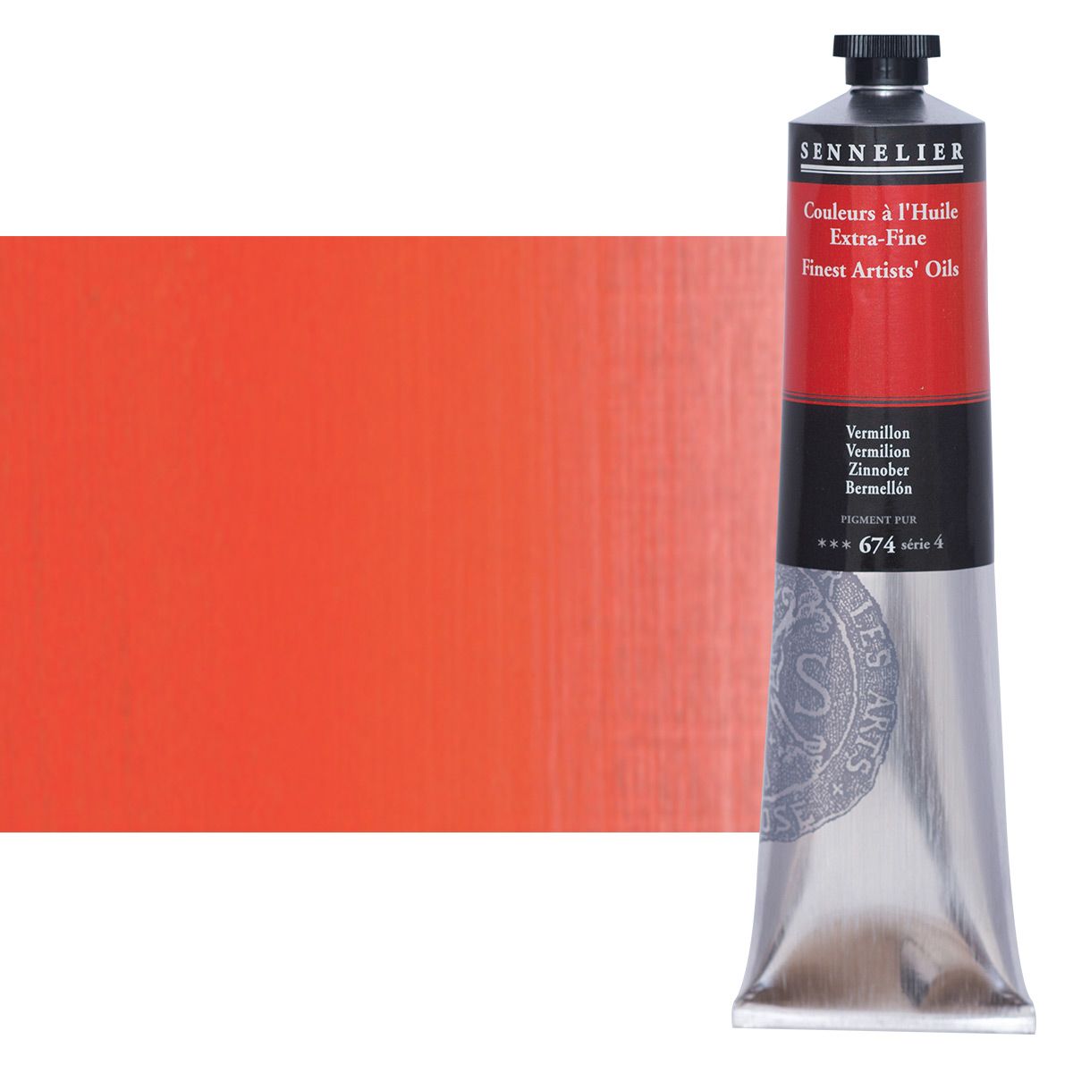 SENNELIER Vaso Pigmento 200ml - Rosso Vermiglio - Colore Puro Per Pittura Ad Olio E Acquerello, Alta Concentrazione, Consistenza Cremosa