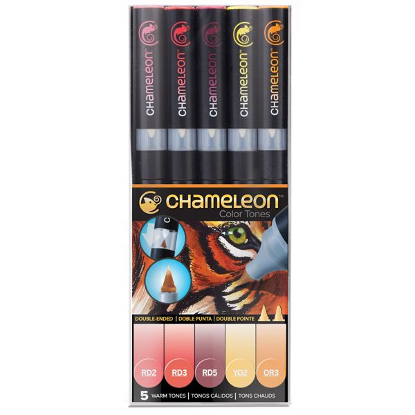 Chameleon Marker Set Of 5 Warm Tones Jerry's Artarama