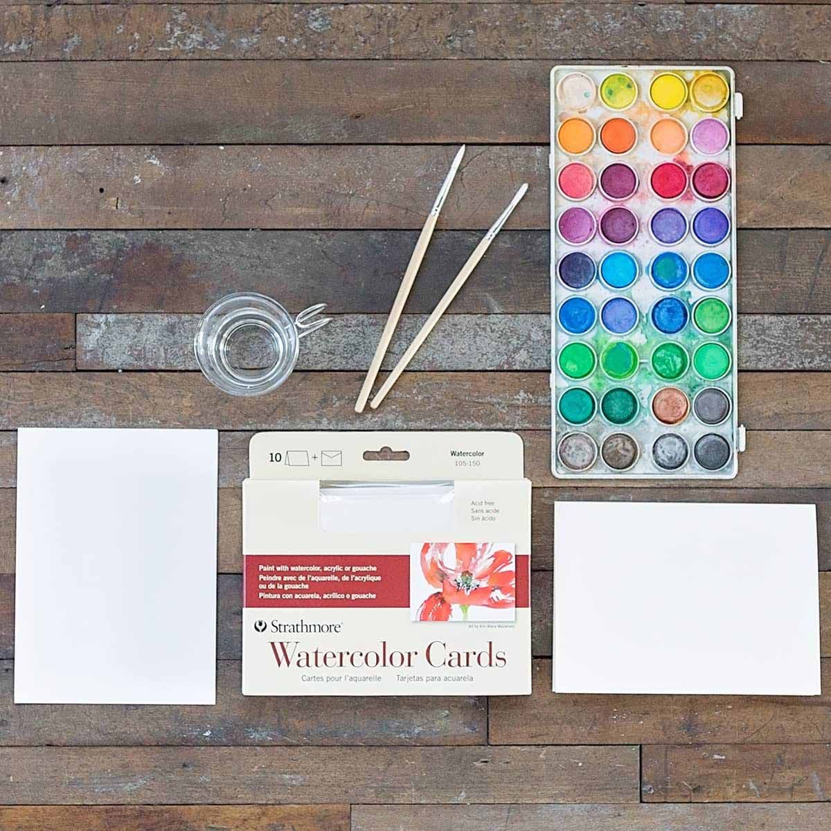 Cold pressed watercolor surface