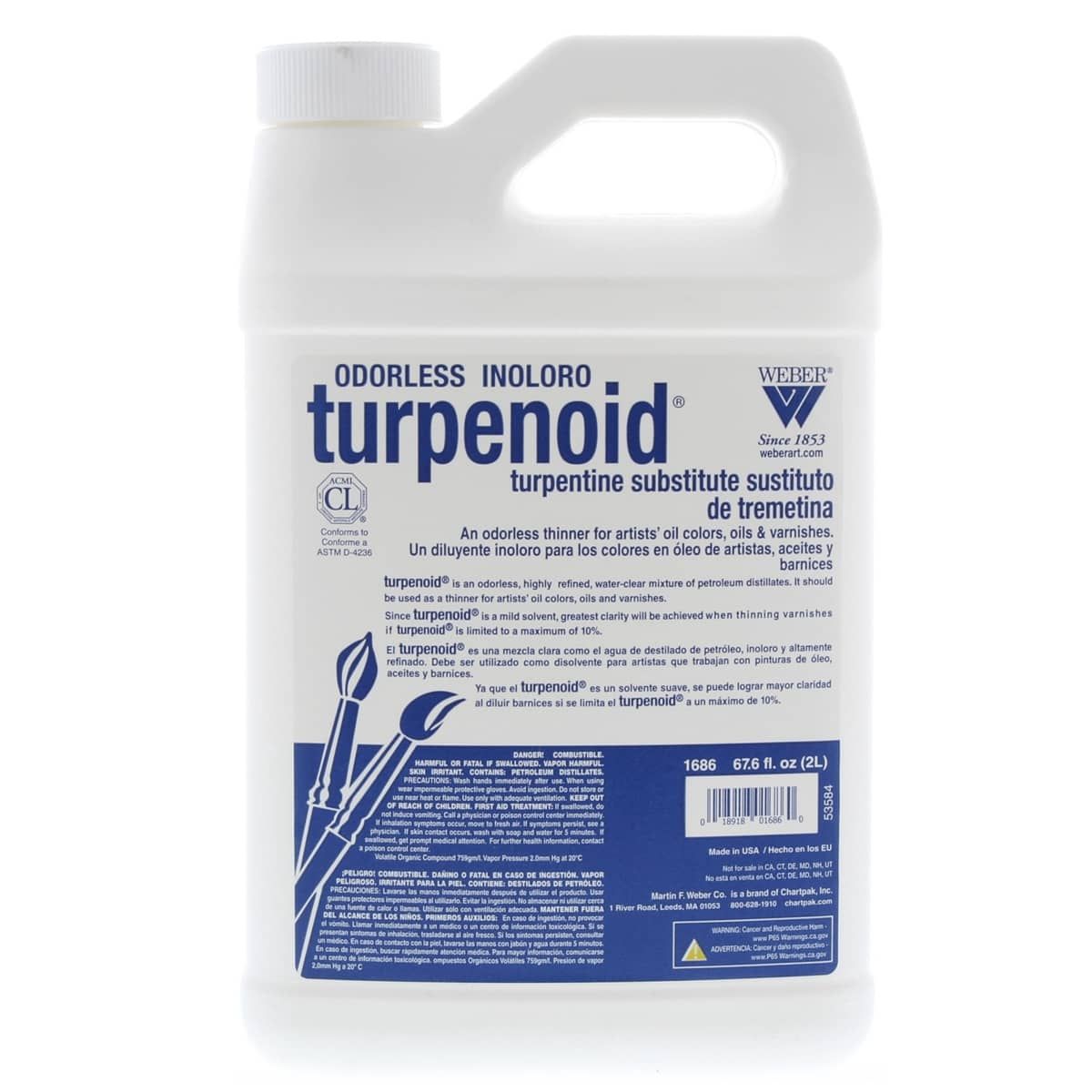 Weber Odorless Turpenoid, 16 Fl Oz (Pack of 1), Clear