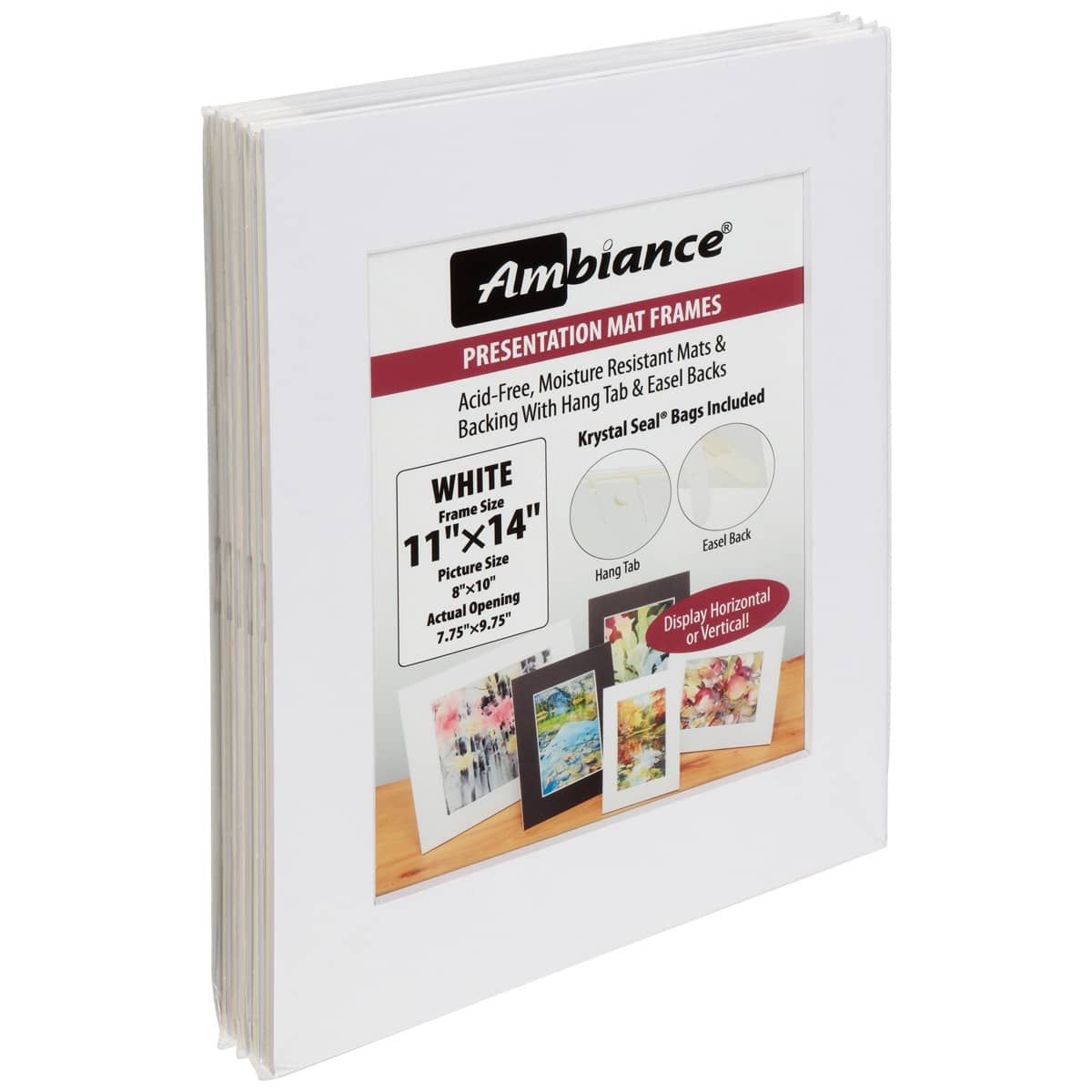 Ambiance 5-Pack Mat Frame 11x14/ 7.75x9.75 Pic Size White