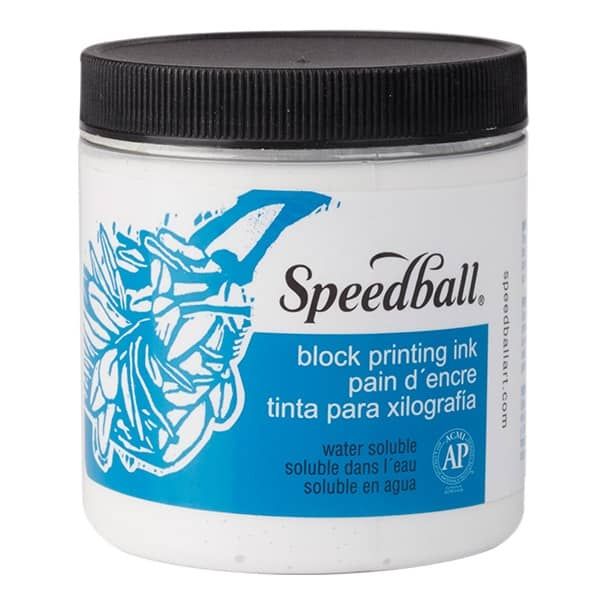 Speedball® Water Soluble Block Printing Ink 8 oz White | Jerry's Artarama