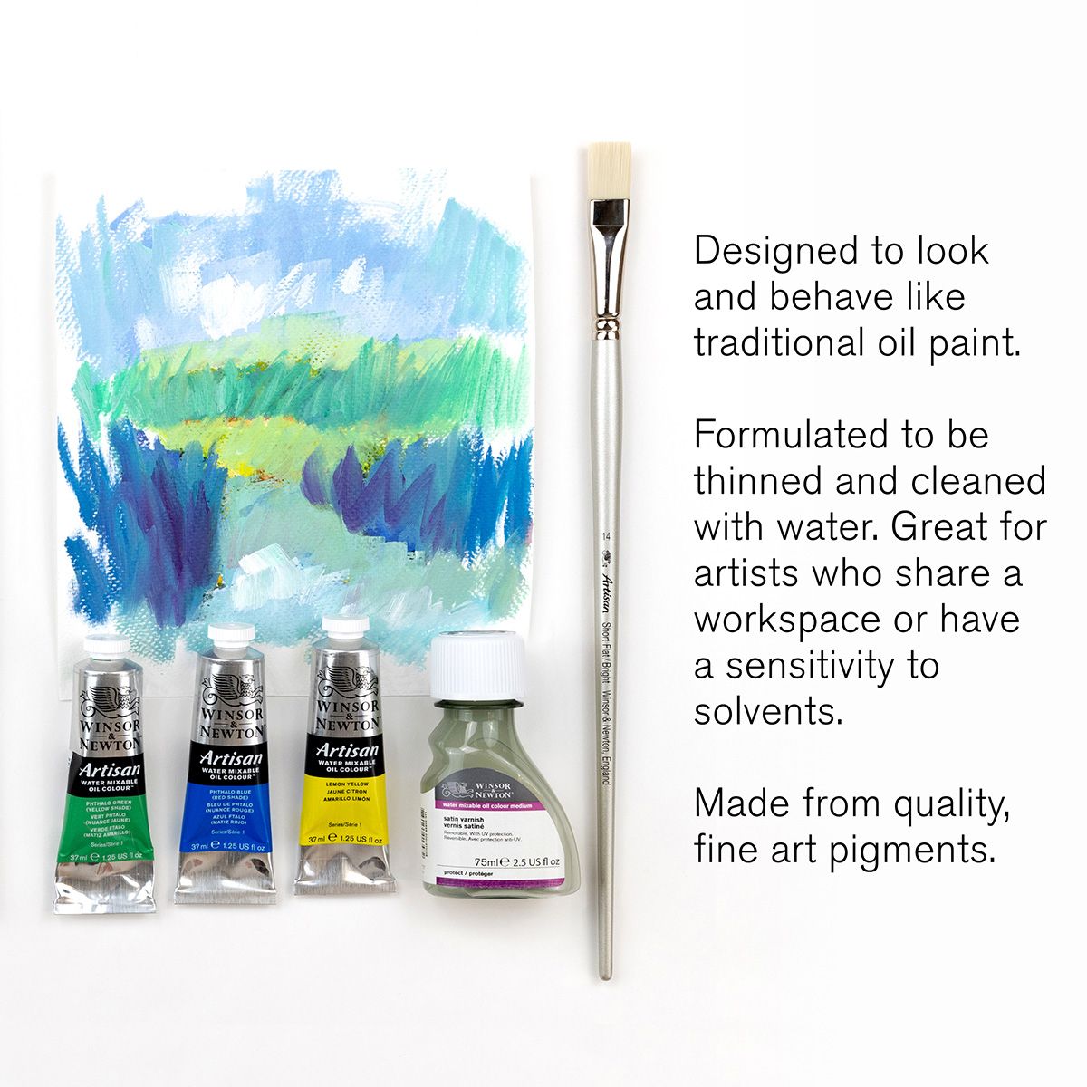 Winsor & Newton : Artisan Water Mixable Oil Paint : Studio Set Of 10x37ml