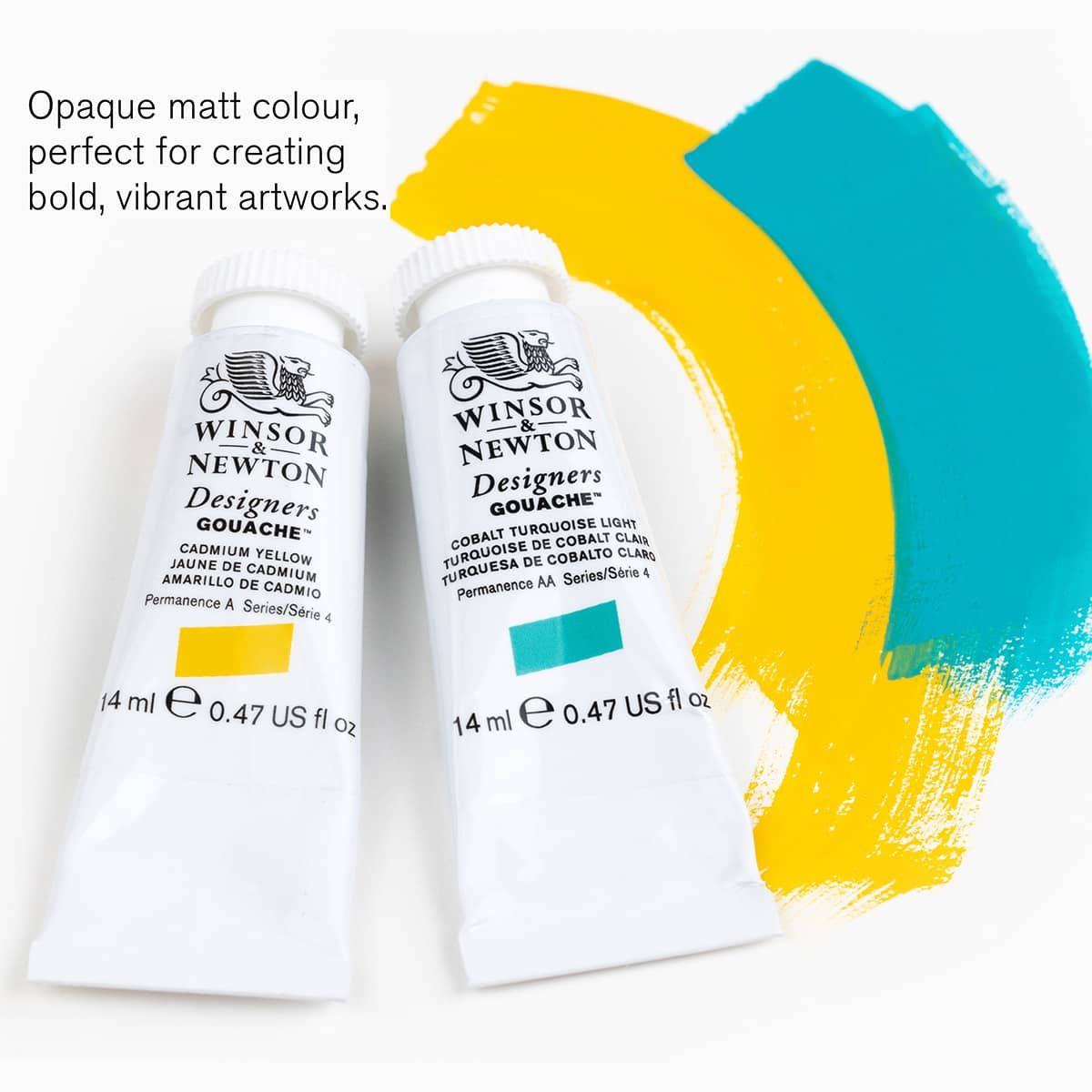 89 Brilliant, smooth and extremely opaque water-based colors