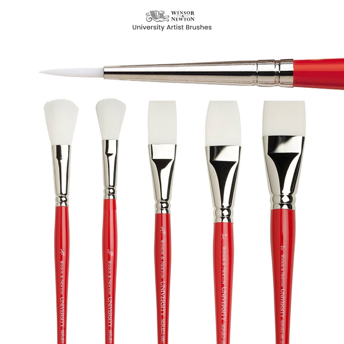 Size 6 Winsor & Newton University Series 233 Round Short Handle Brush 