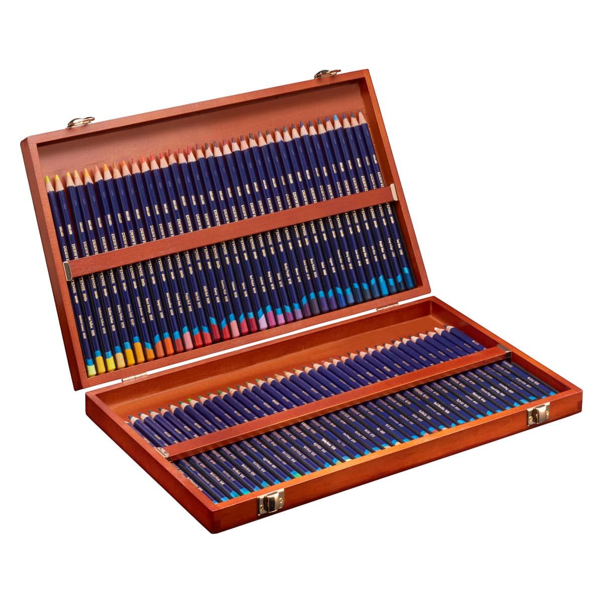 Derwent Inktense Colored Pencils - Assorted Colors, Wood Box Set of 72