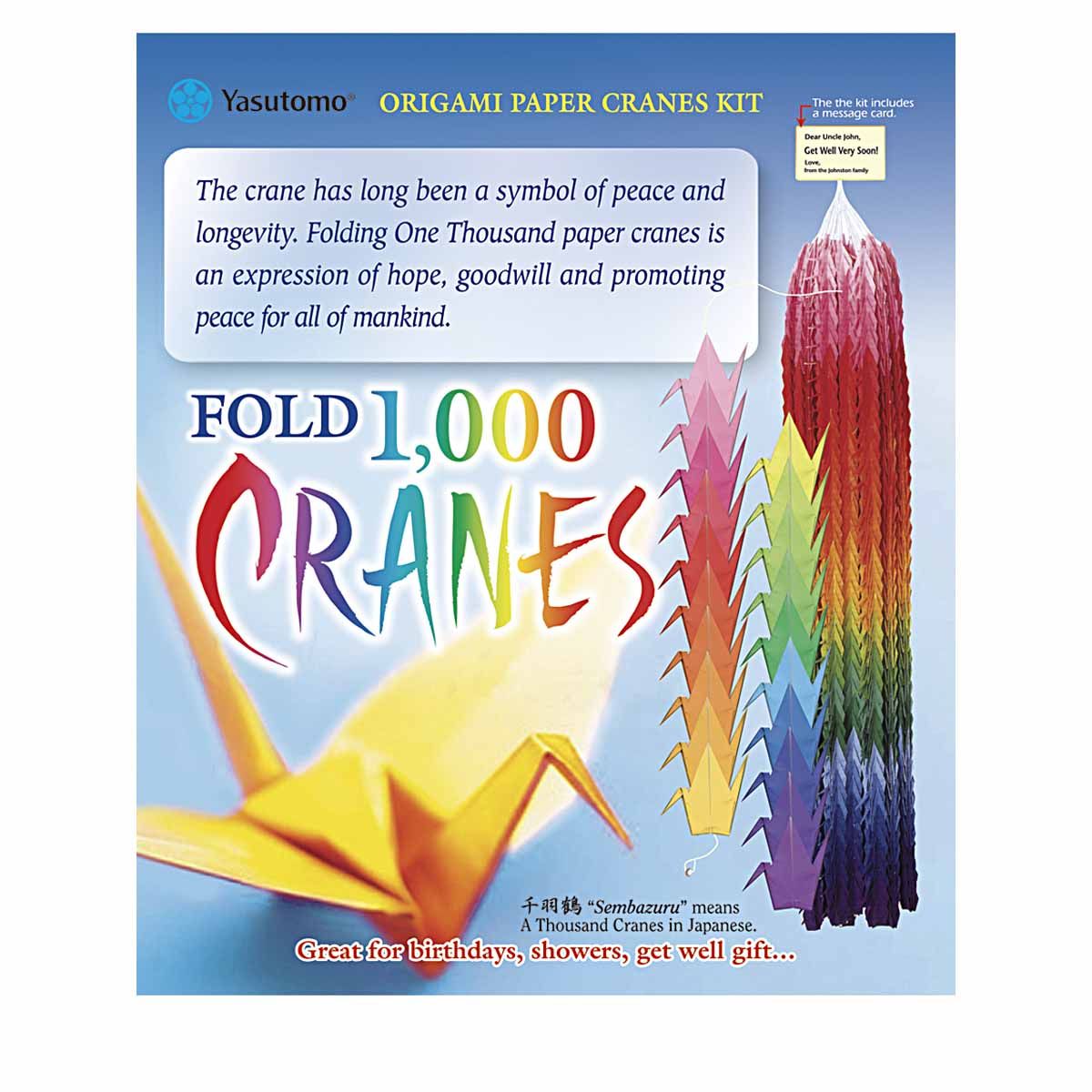 Yasutomo Origami Paper Paper Cranes Box Kit 3 (Pack of 1000)
