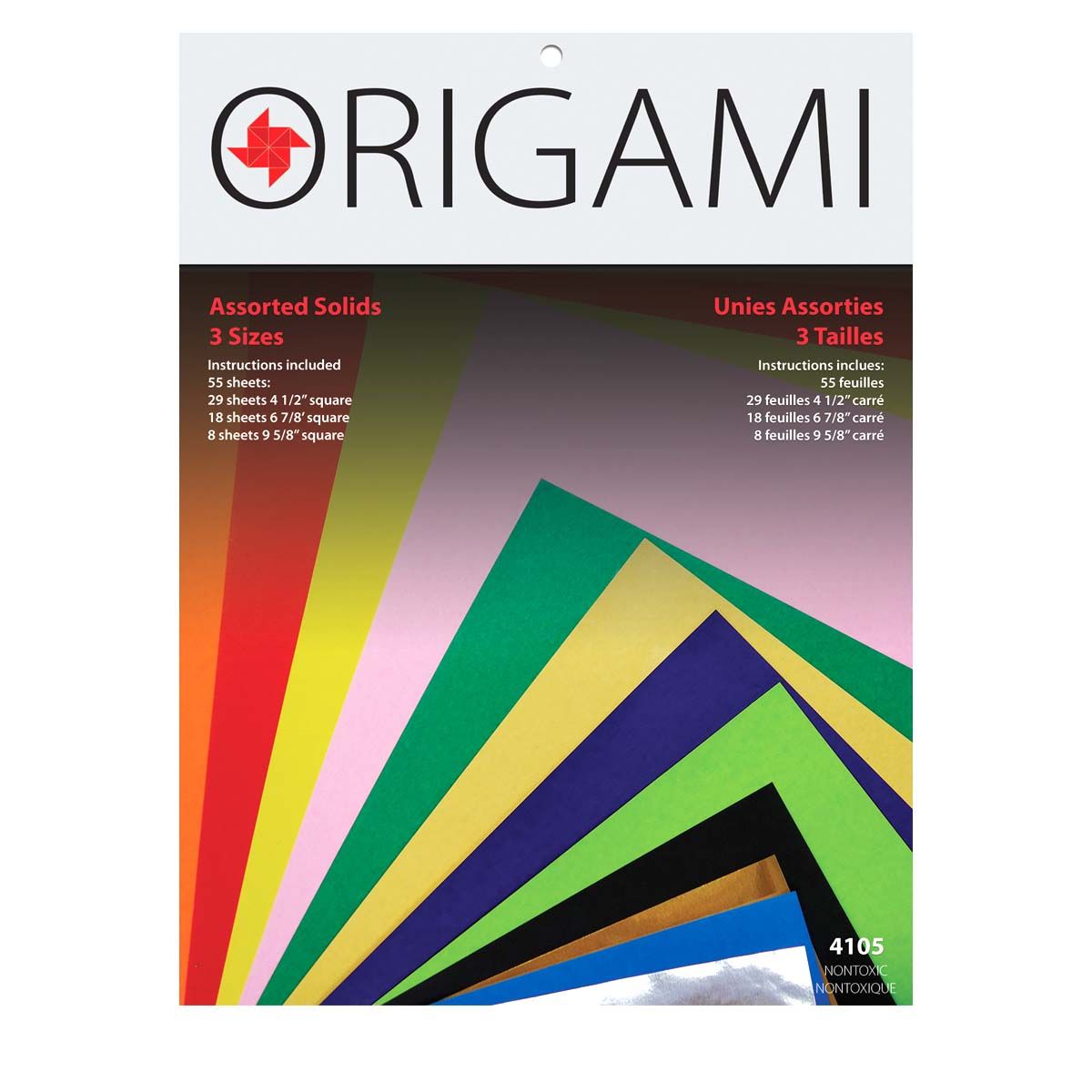 Yasutomo Origami Paper Large Assorted Sizes/Colors (Pack of 55) Jerry