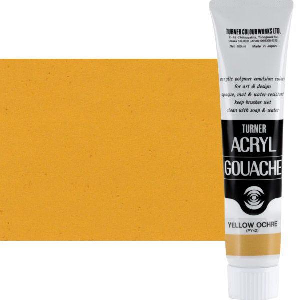 Turner Artist Acryl Gouache Yellow Ochre, 100ml Jerry's Artarama