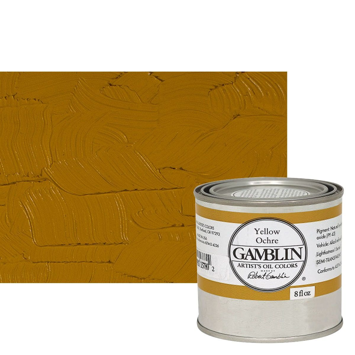 Gamblin Artist Oil Color - 37ml Tube Of Yellow Ochre, Professional Oil Paint With Pure Pigments - View #8
