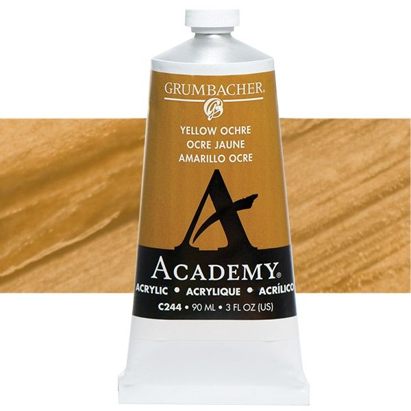 Grumbacher Academy Acrylic Paint 90ml Cadmium Yellow Medium