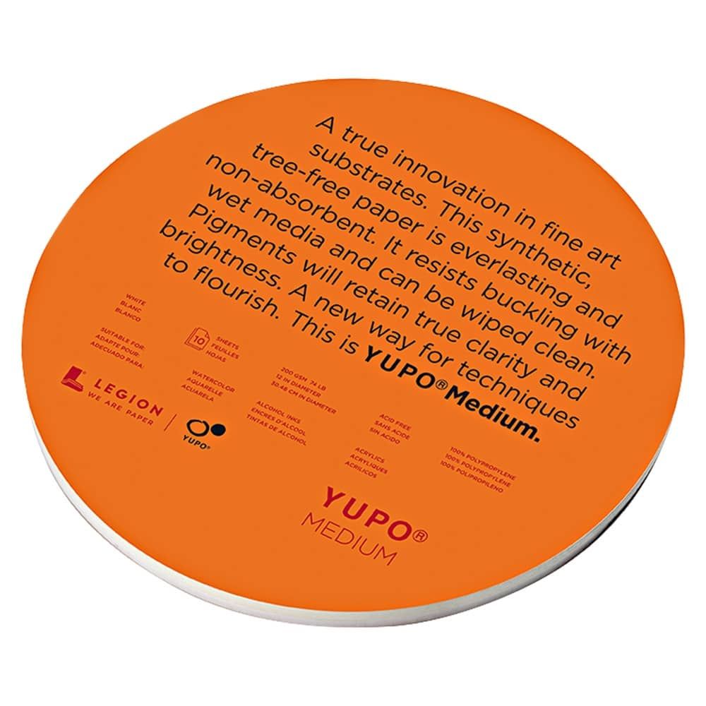 YUPO Medium Multimedia Paper 74 lb 12 in Round Pad 10 Sheets Jerry's