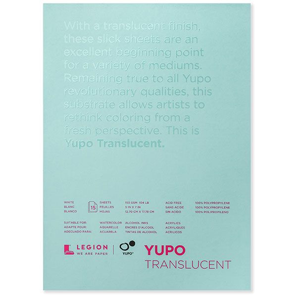 Yupo Multimedia Paper Pad 5x7" Translucent 104lb. 15 Sheets Jerry's