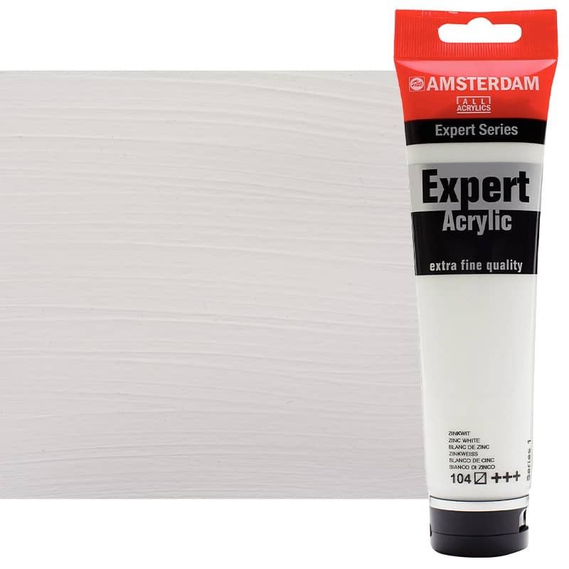 Amsterdam Expert Acrylic, Zinc White 150ml Tube Jerry's Artarama