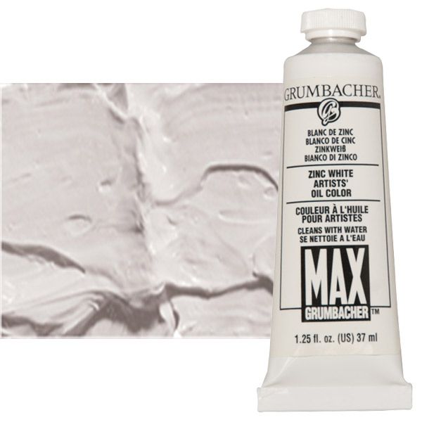 MAX Water-Mixable Oil Color 37 ml Tube - Zinc White
