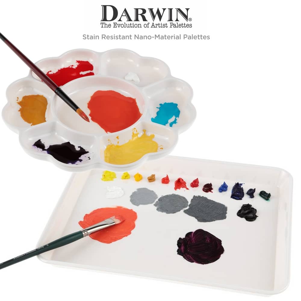 Falling in Art Airtight Leak-Proof Watercolor Palette with A Cleaning Sponge, 23 Paint Wells, 13 Inches by 8 2/3 Inches