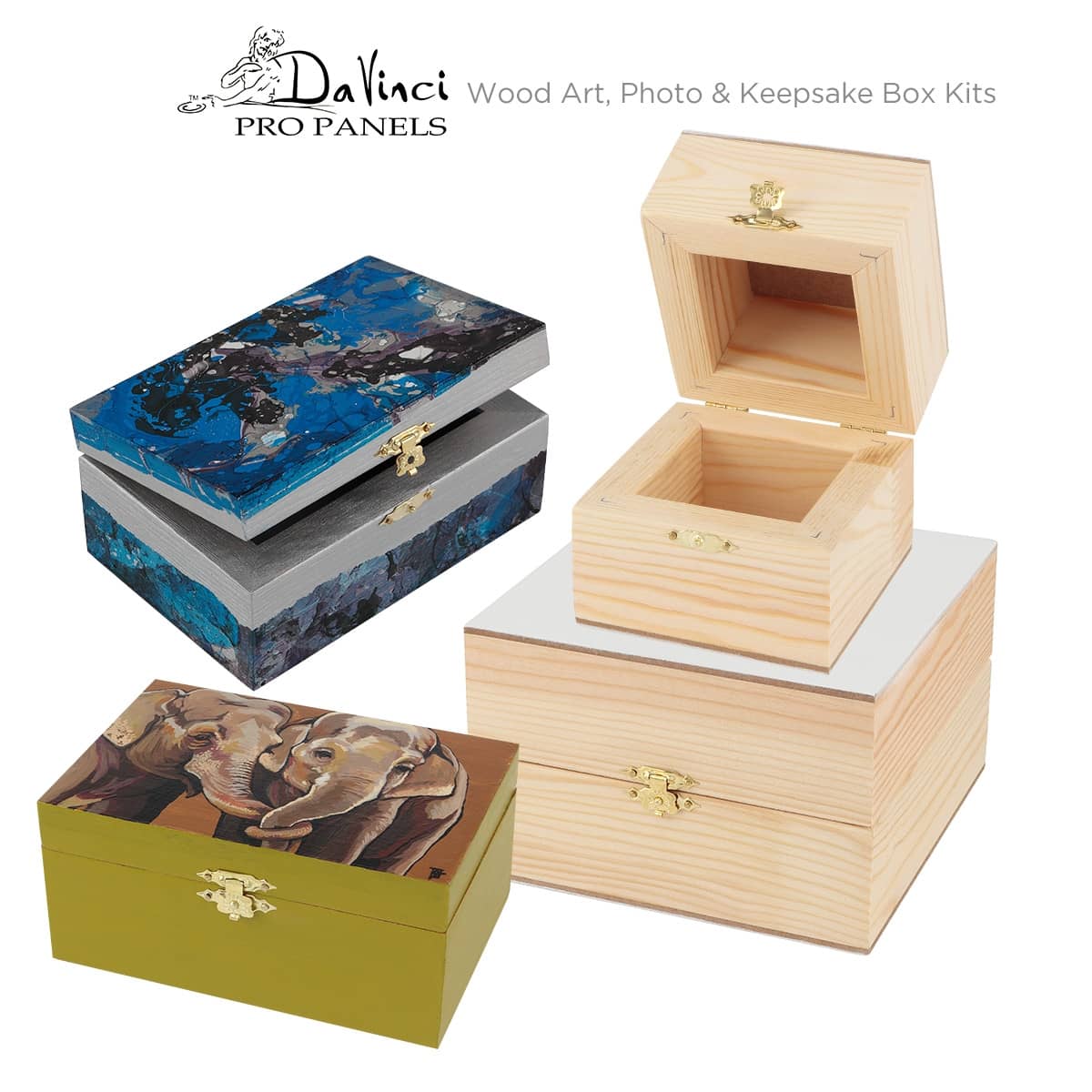Da Vinci Art, Photo and Keepsake Wood Box Kits