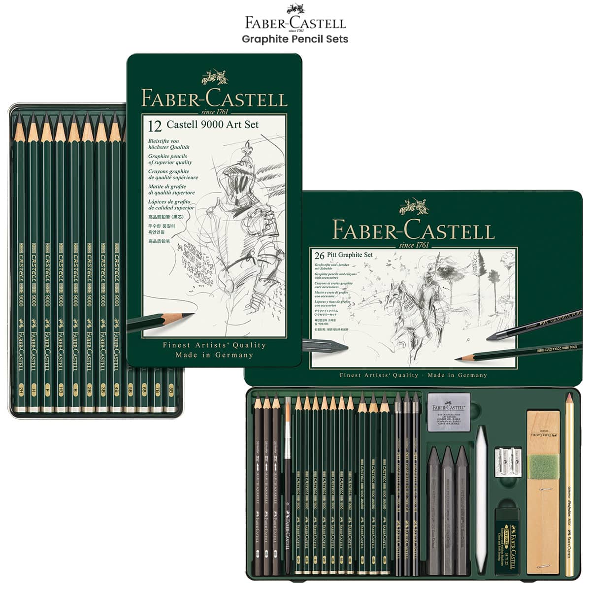 Buy Graphite Drawing Pencils from Kohinoor, Turquoise, Design & Derwent