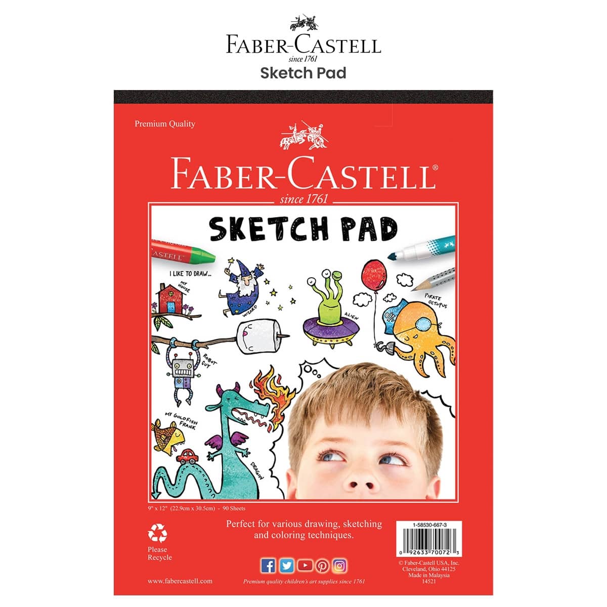 Crescent RENDR Hard-Cover Sketch Book, 5.5in x 8.5in 48/Sheets