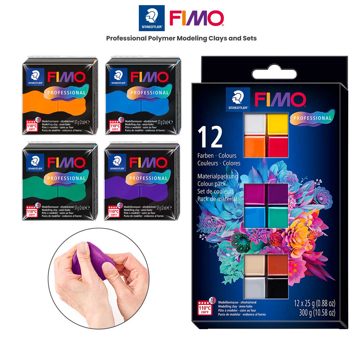 FIMO Professional Polymer Modeling Clays and Sets
