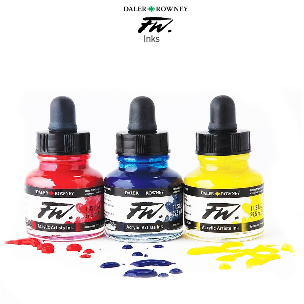 Daler-Rowney FW Acrylic Water-Resistant Artists Inks