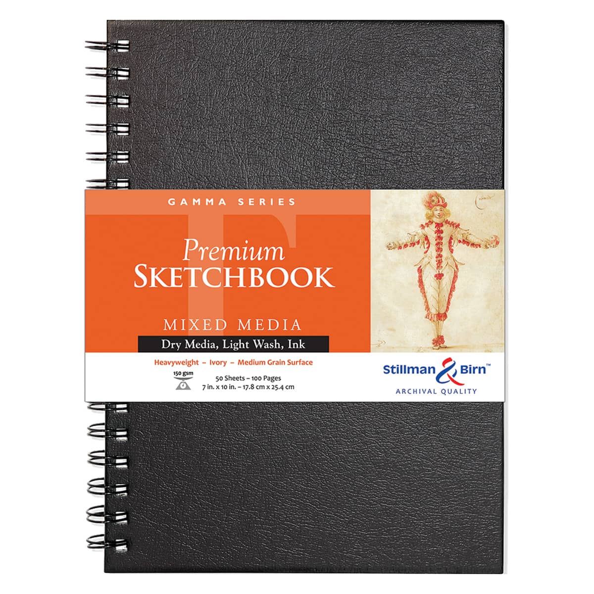 Blick Wirebound Sketchbook - 10 inch x 7 inch, Wire Bound, 80 Sheets