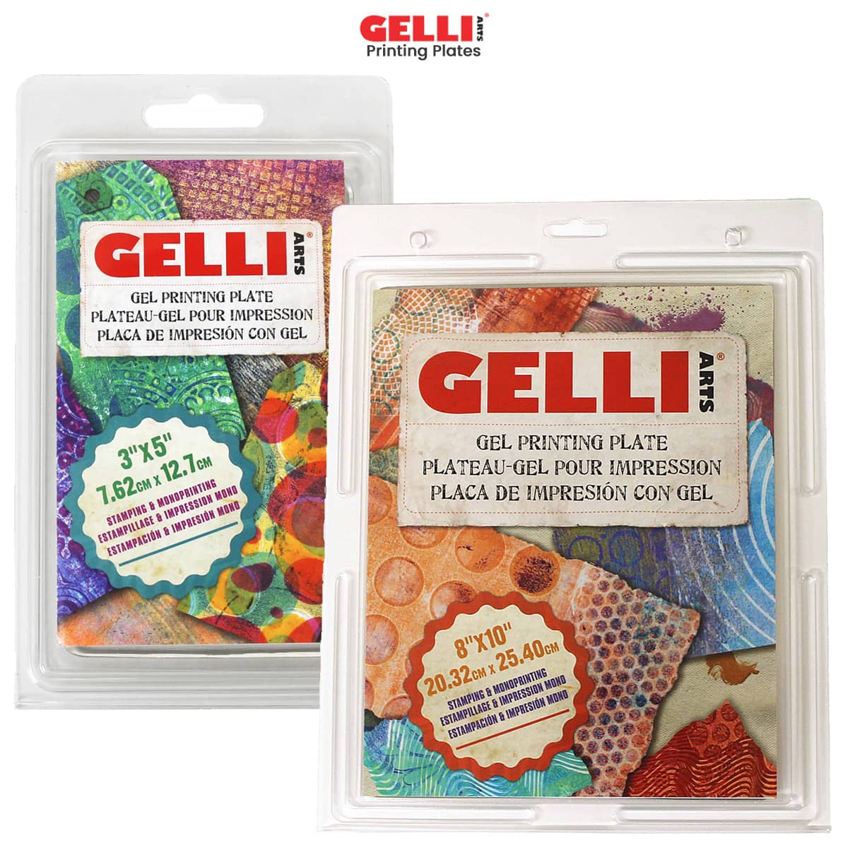 Gelli Arts Gel Printing Plate - 8 X 10 Gel Plate, Reusable  Gel Printing Plate, Printmaking Gelli Plate for Art, Clear Gel Monoprinting  Plate, Gel Plate Printing for Arts and Crafts