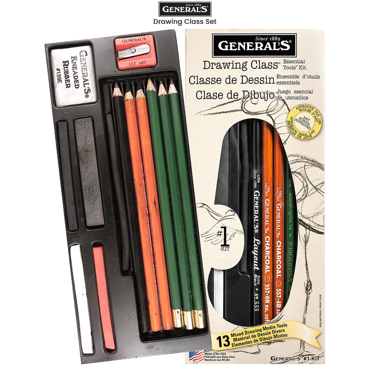 General Pencil Co. 5 Pack of Pure Willow Vine Charcoal