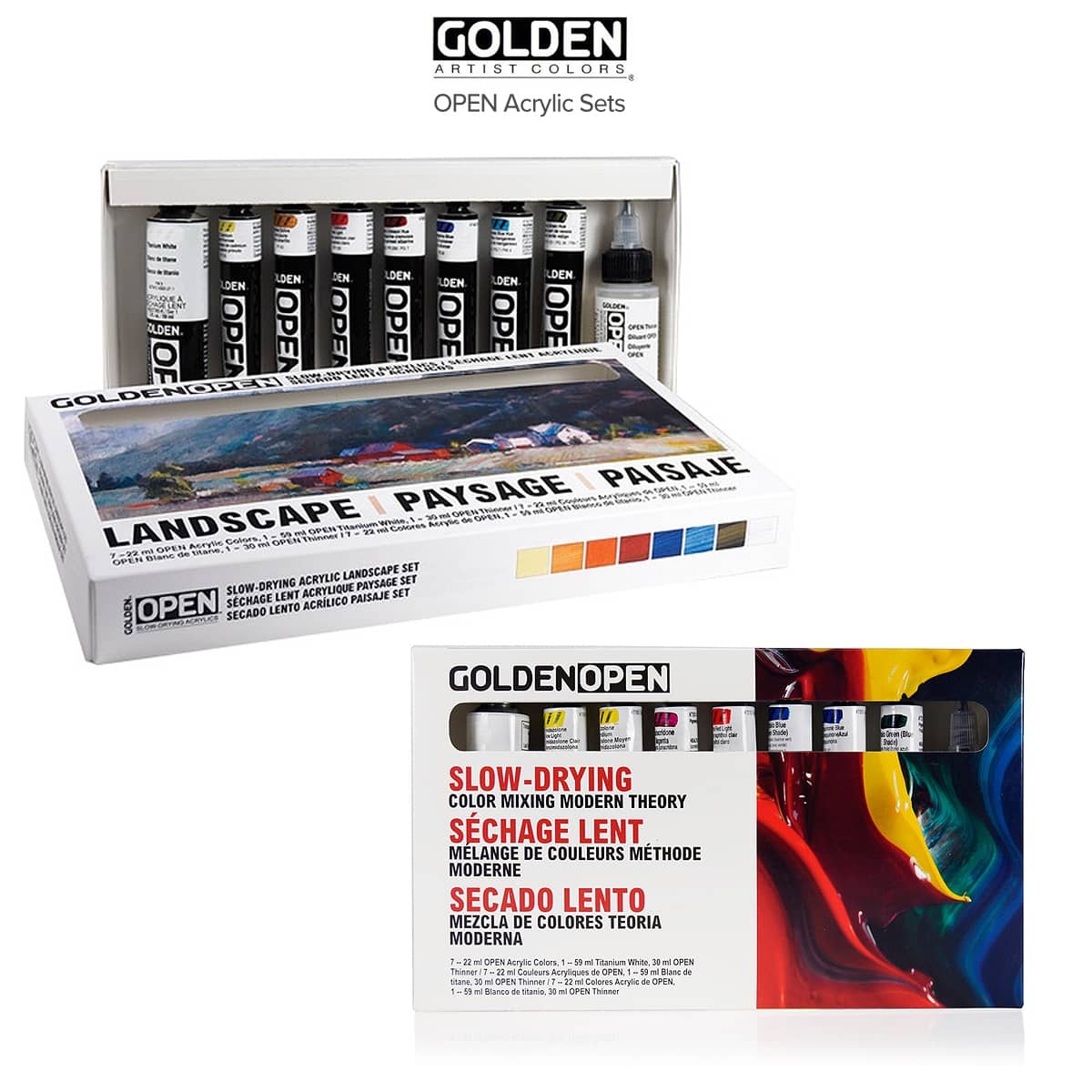 GOLDEN Open Acrylic Paint Sets