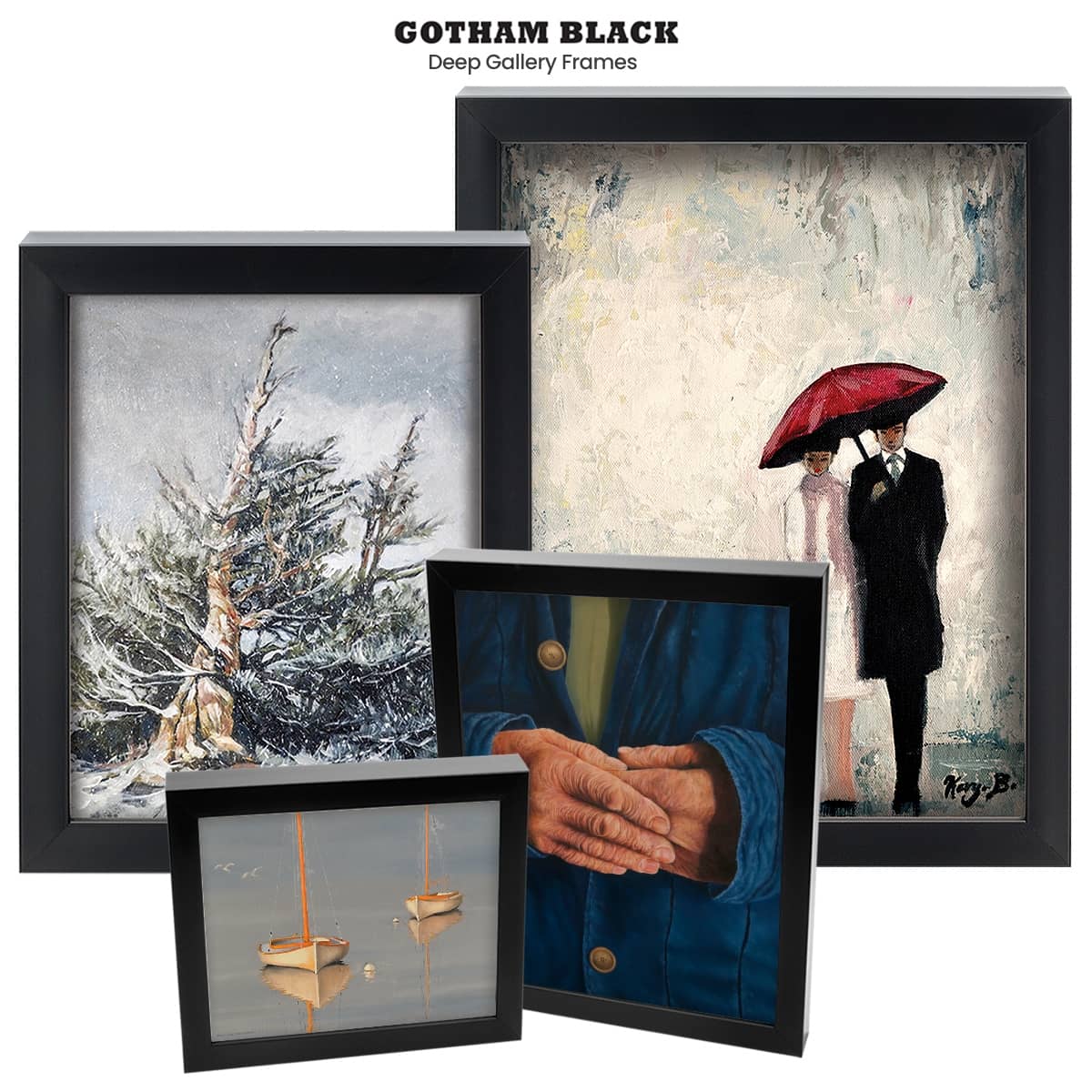 Gotham Black Deep Gallery Frames - Boxes of 3