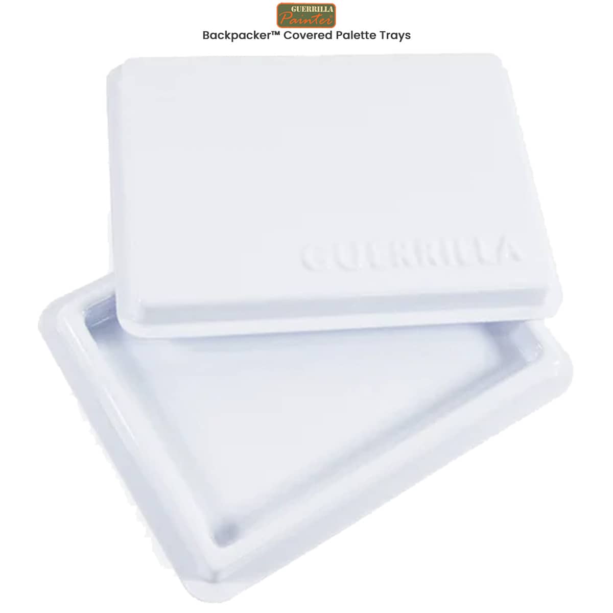 Jack Richeson 5-Piece Heavy Duty Plastic Brush Basin and Palette with Lid, 6 x 6 in