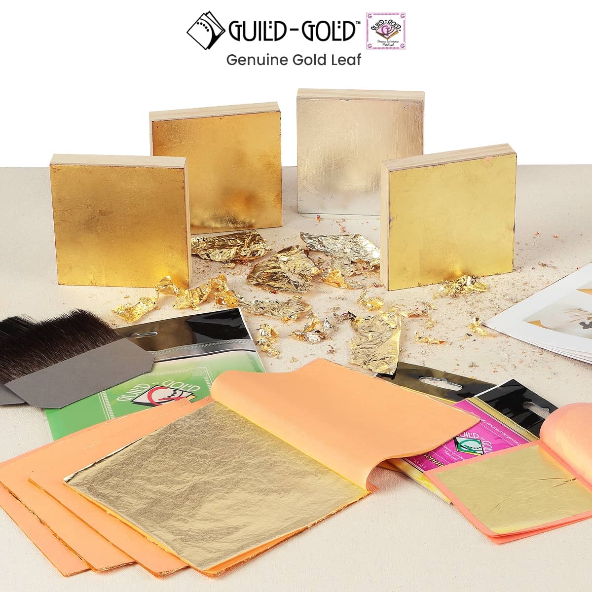 Harloon 500 Sheets Imitation Gold Leaf for Art Square Imitation Gold Foil  Sheets Gold Leaf Sheets Gold Foil Paper for DIY Gilding Painting Decoration