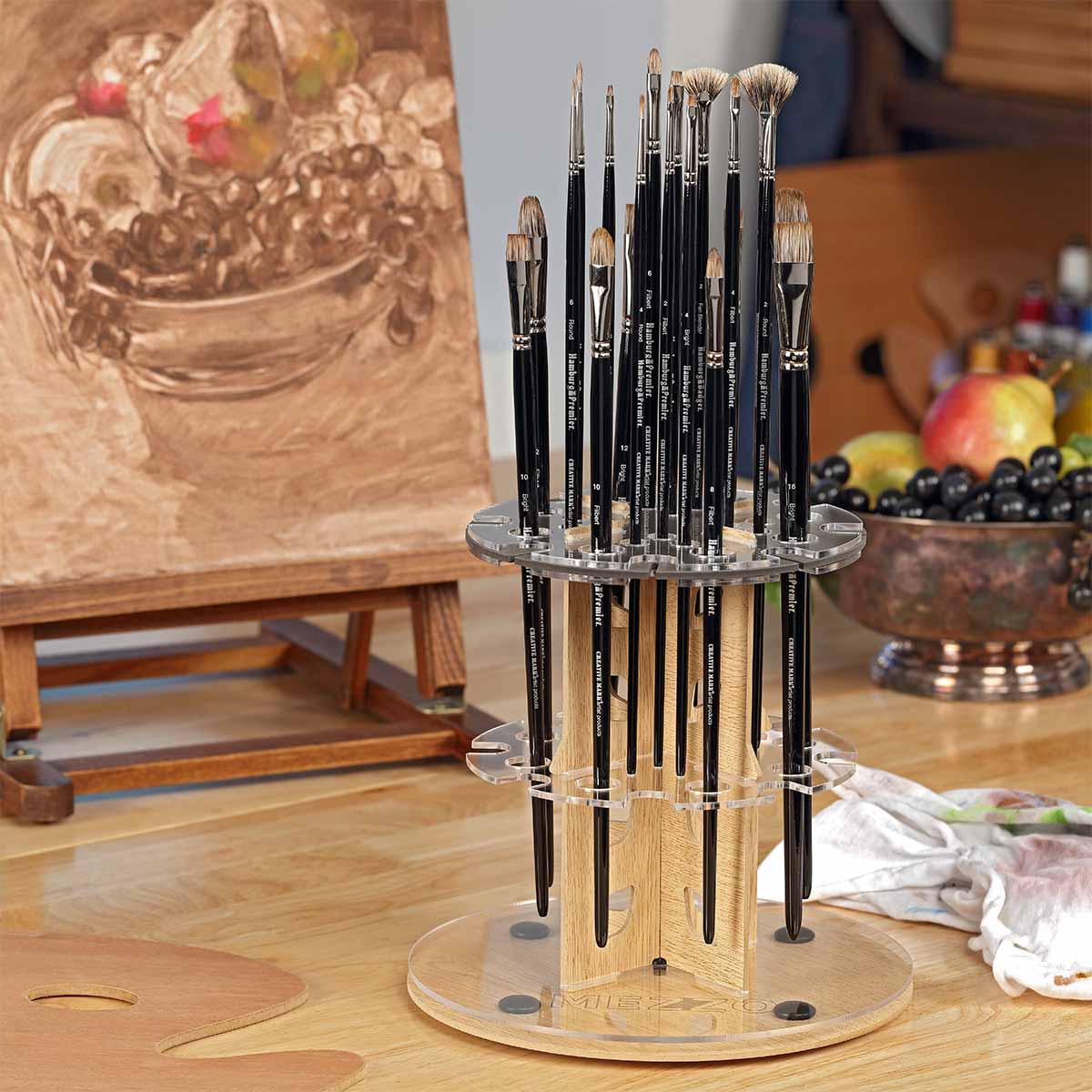 Hamburg Premier Studio Set of 20 Brushes + the Mezzo Brush Rack Pro Set
