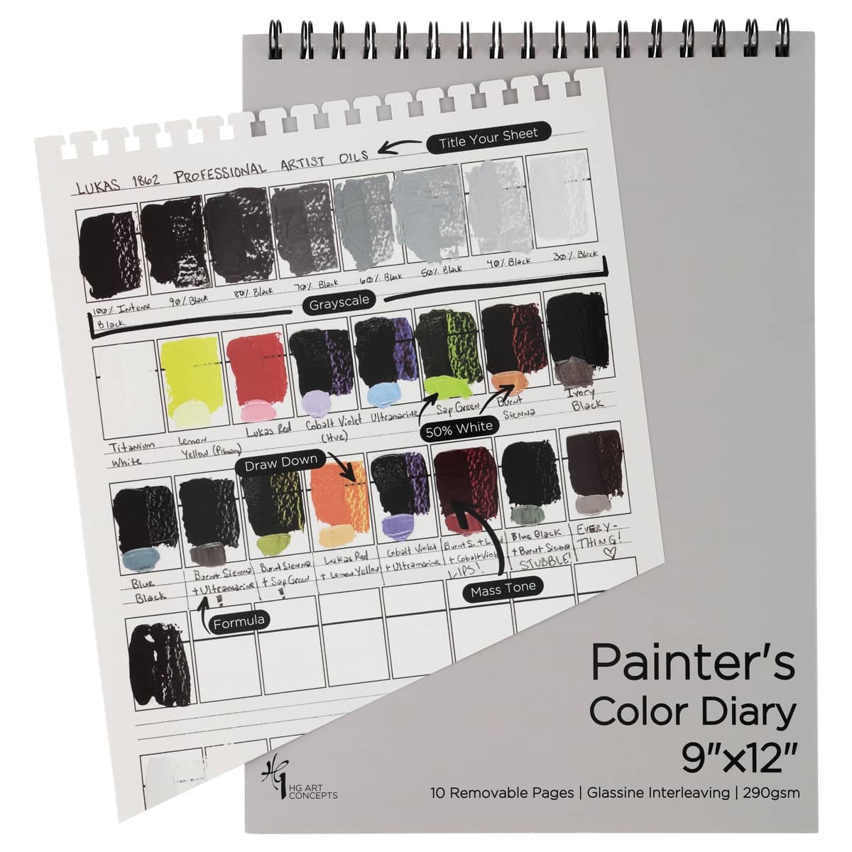 HG Concepts Painters Color Diary - Wirebound 9