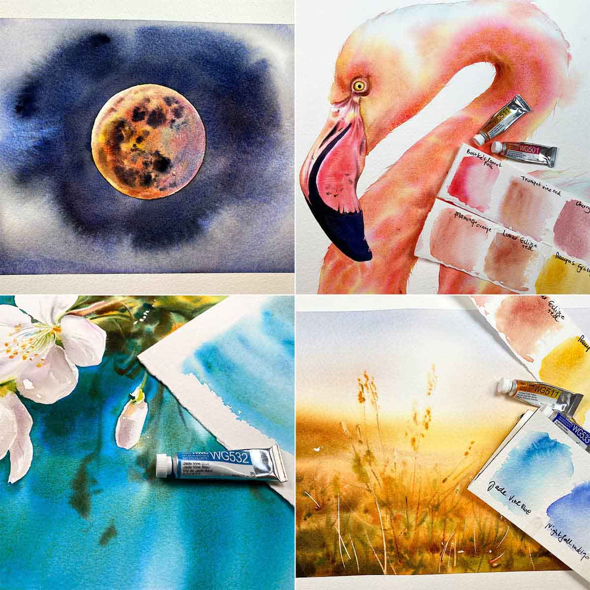 Holbein Artists' Granulating Watercolors, 15ml Tubes