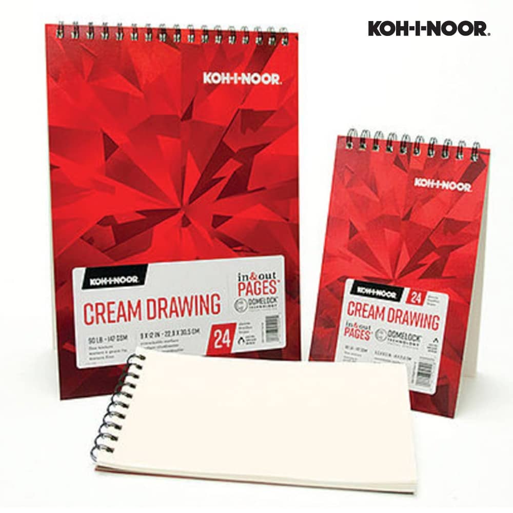 Koh-I-Noor Cream Drawing Dual Wire Bound Pads
