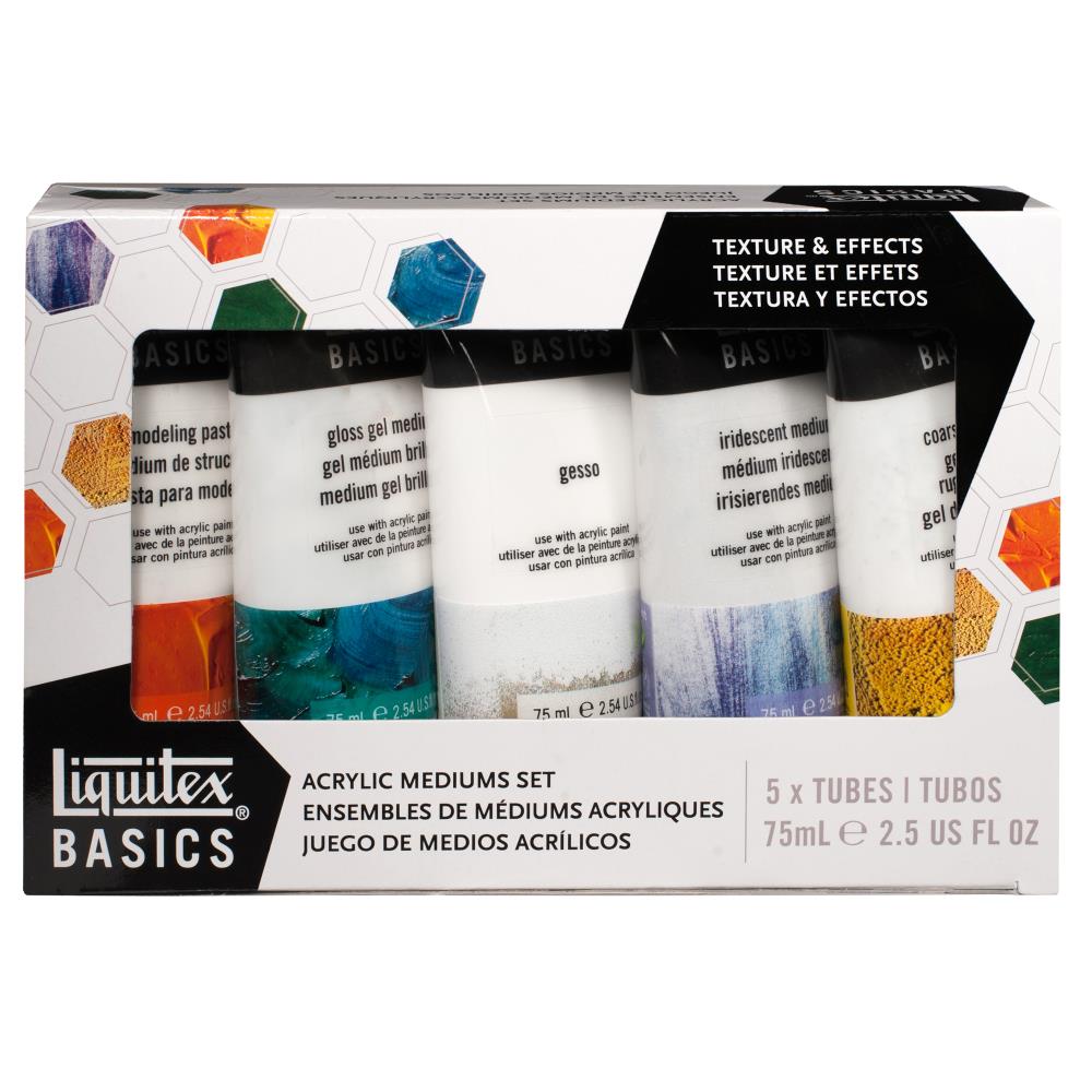 Liquitex Basics Acrylic Mediums Introductory Set of 5 75 ML