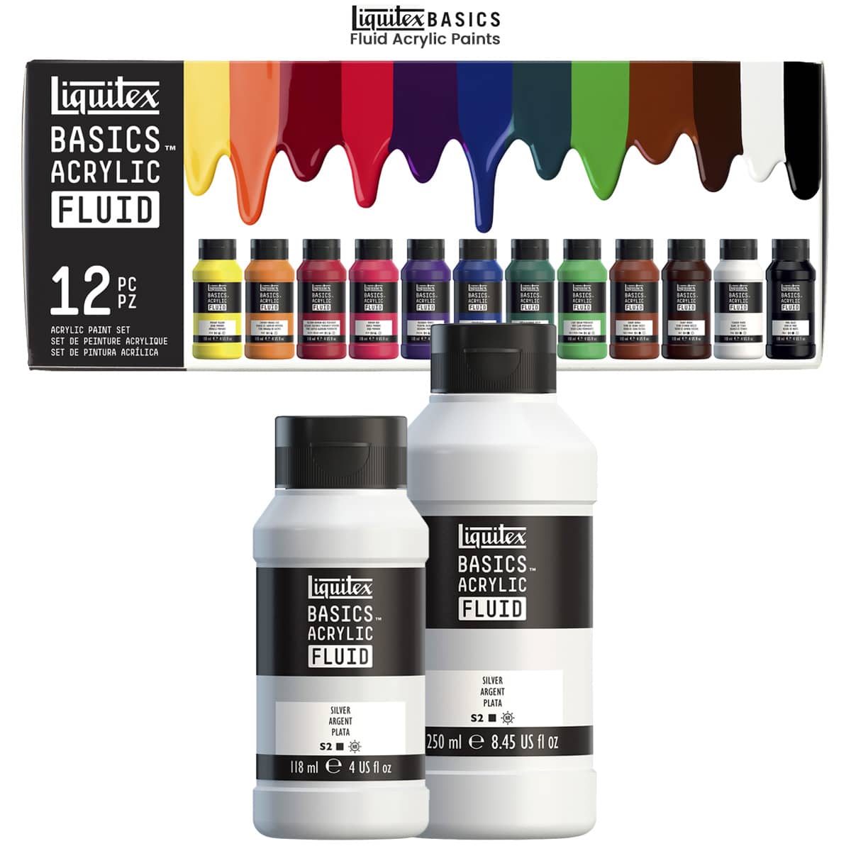 Individuall Glow in The Dark Paint - Set of 8, 20 ml Reflective Acrylic Paints for Outdoor and Indoor Use on Canvas, Walls and O