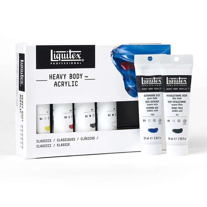 Liquitex Heavy Body Acrylics Set of 6 Classic Colors 59ml