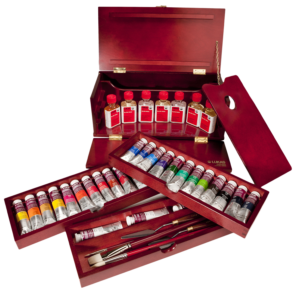 1862 Finest Oil Colors Deluxe Wooden Box Set