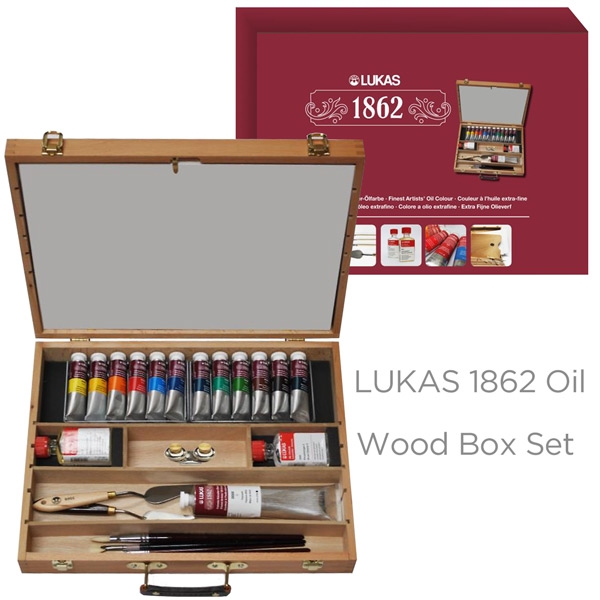 LUKAS 1862 Artists Oil Wood Box Set of 37ml Tubes