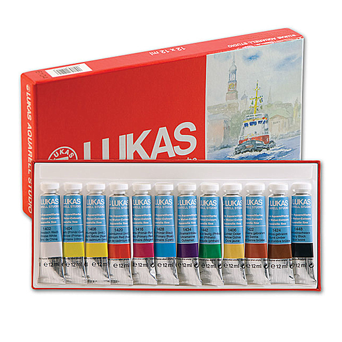 LUKAS Watercolor Studio Set of 12 12 ml Tubes