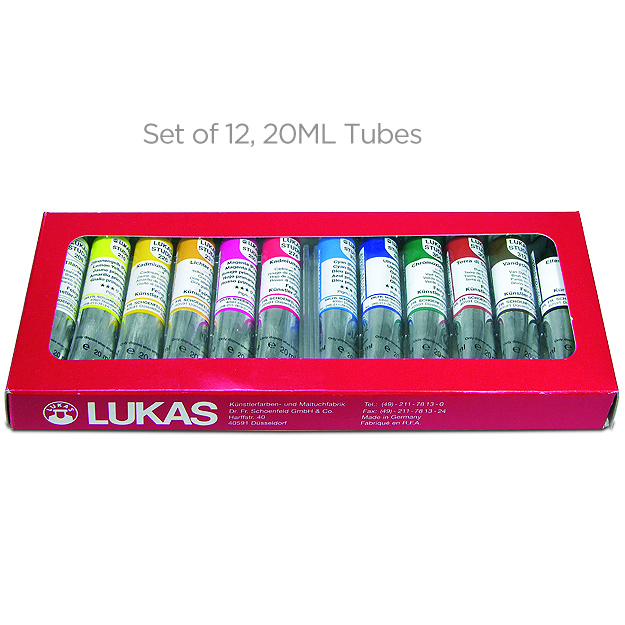 LUKAS Studio Oils Set of 12, 20 ml Tubes