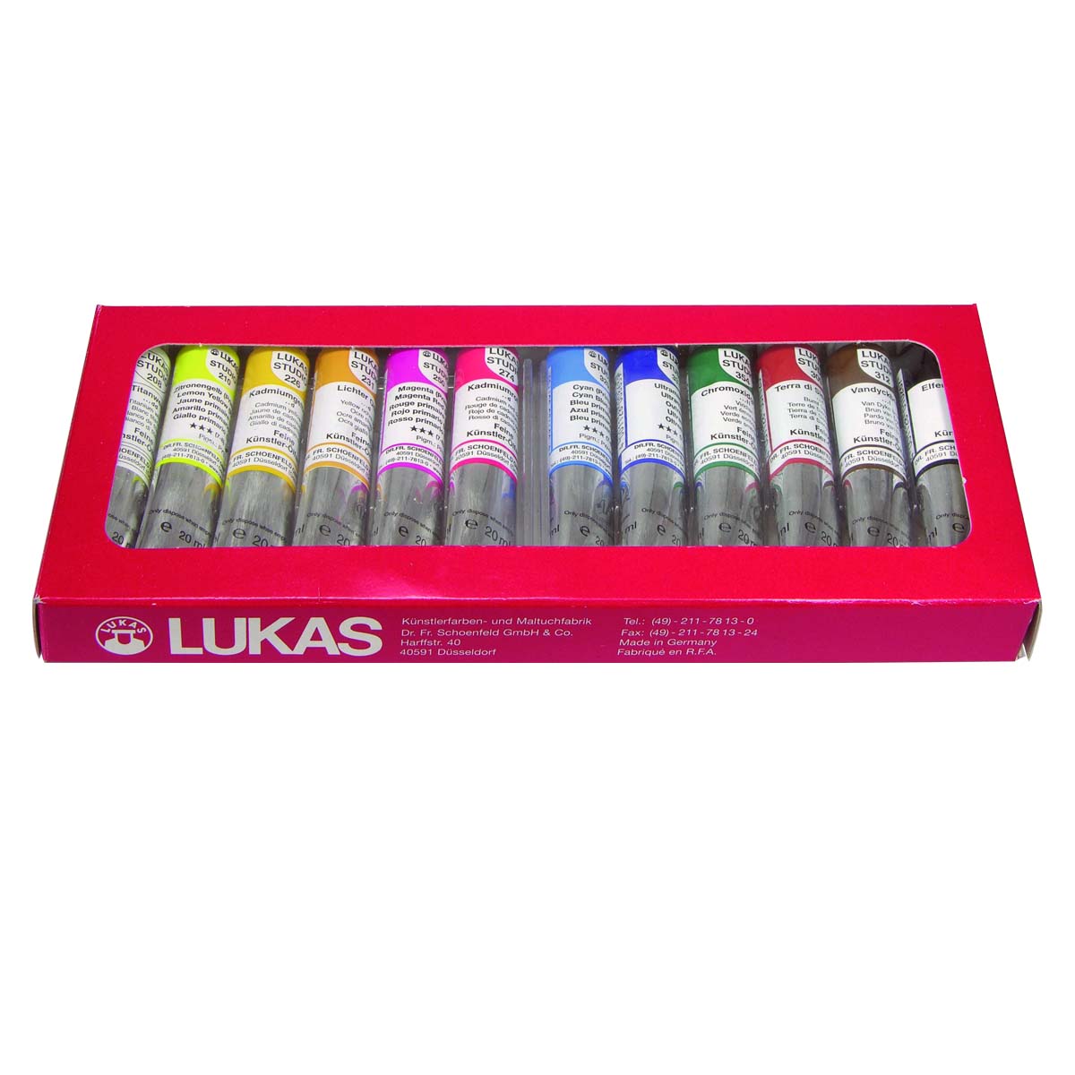 LUKAS Studio Oils Set of 12, 20 ml 