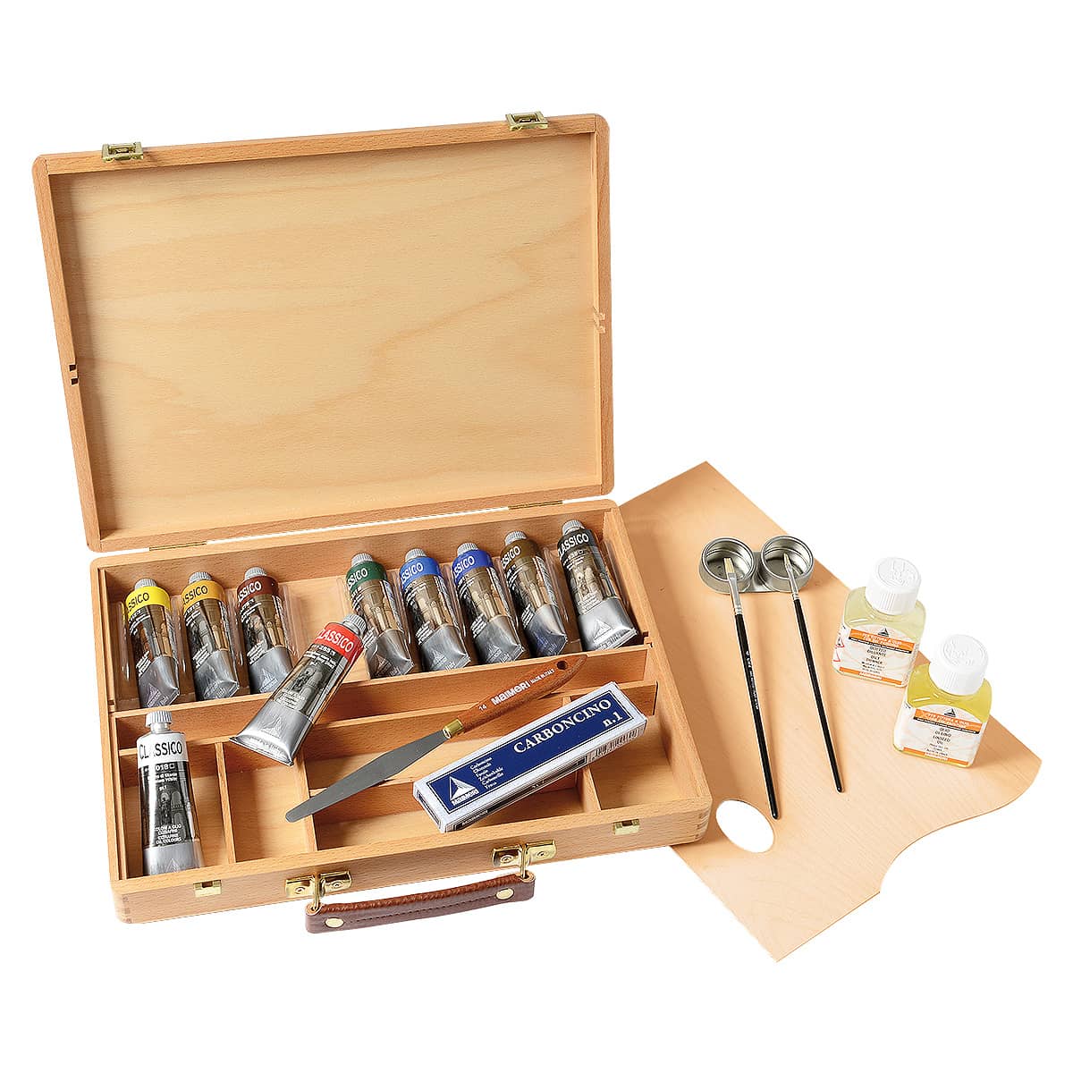 Maimeri Classico Oil 60ml Set of 10 Wood Box Painting Set