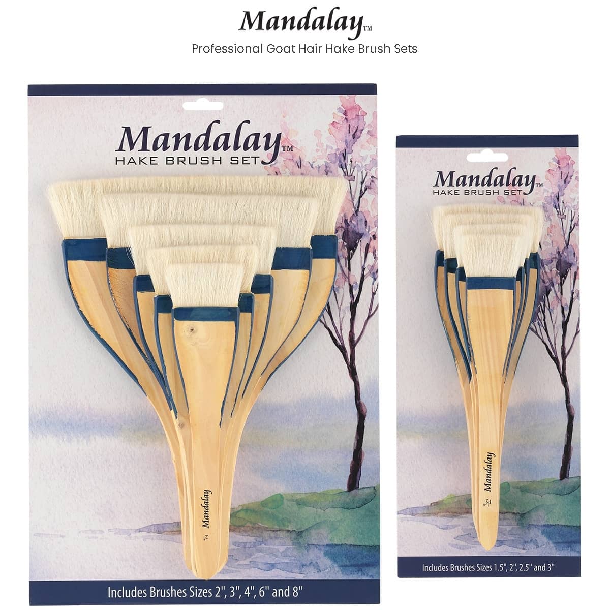 Creative Mark Mandalay Professional Goat Hair Hake Brush Sets