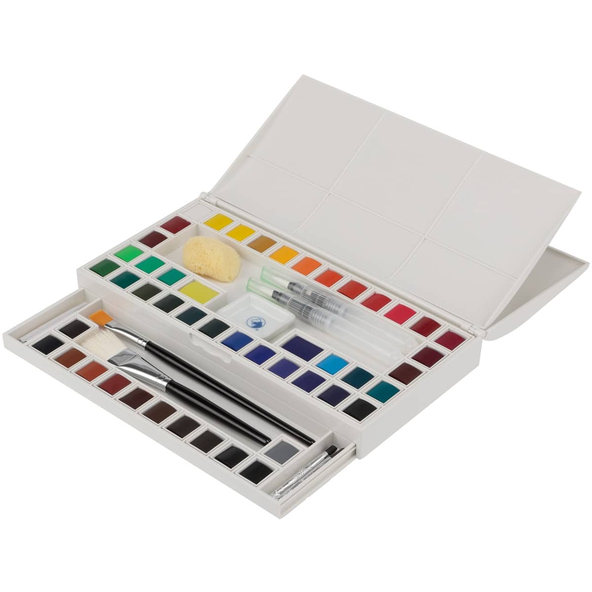 Marie's Professional Watercolor Set of 48 w/ Brushes & Accessories