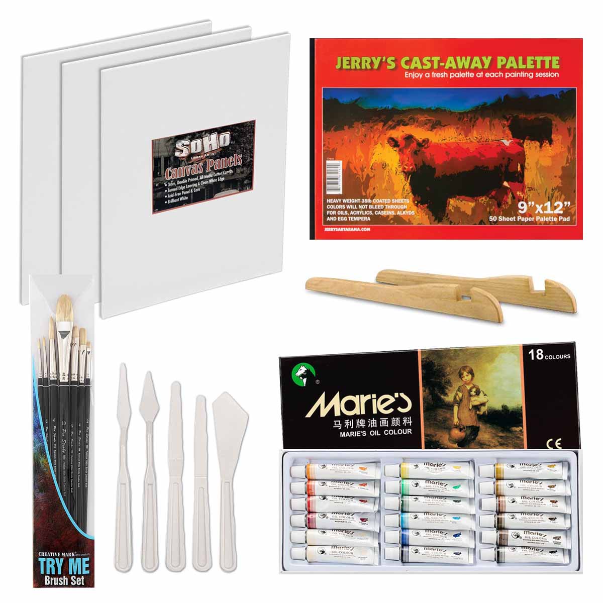 Marie's Extra-Fine Oil Color Color Complete Painting Set of 18