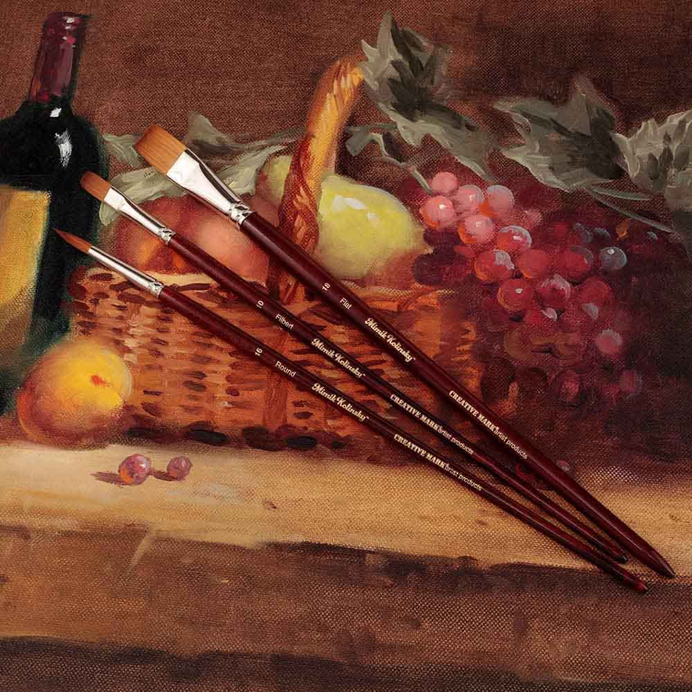 Mimik Kolinsky Synthetic Sable Long Handle Brushes & Sets